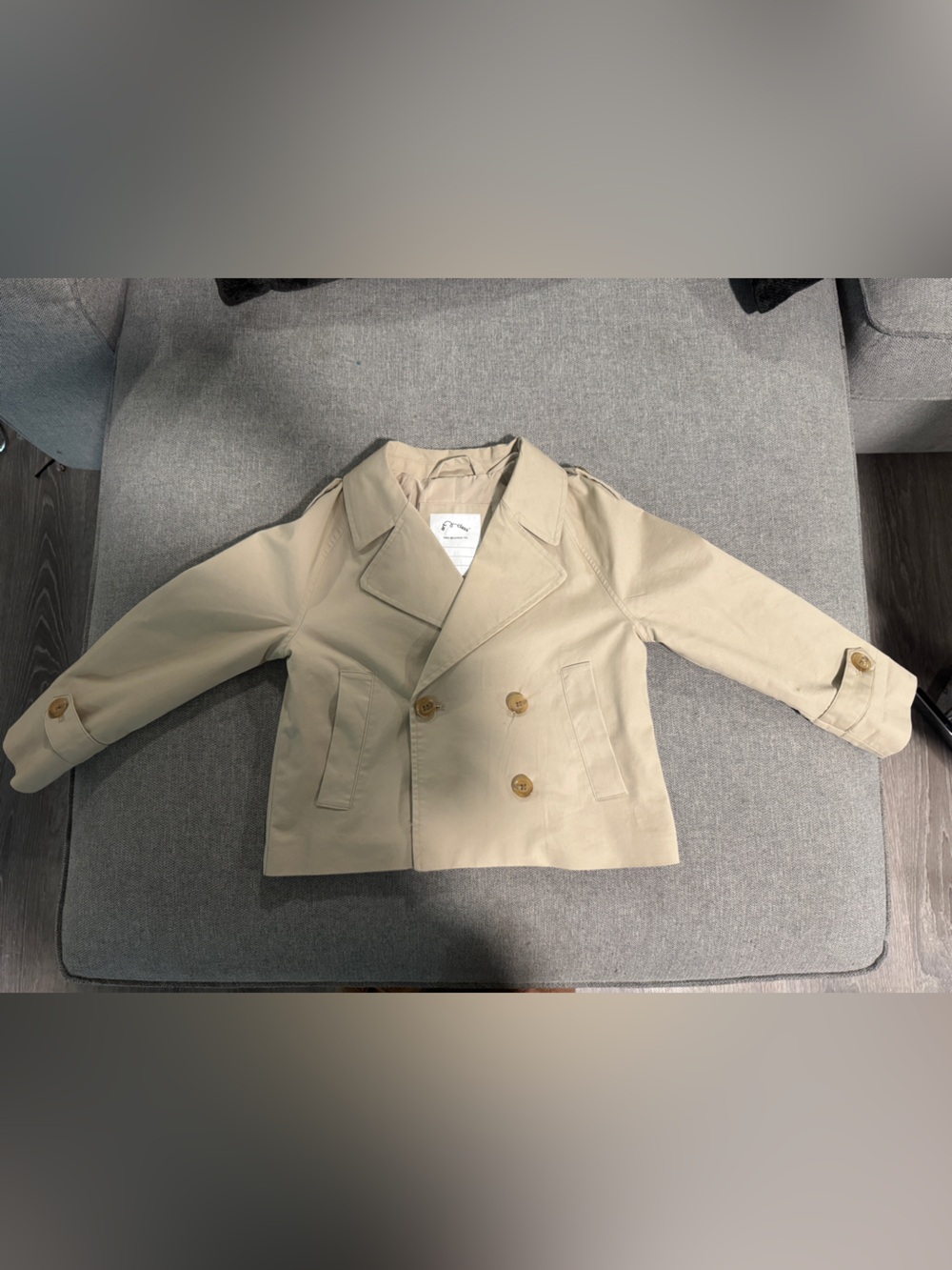 Target Kids Beige Double-Breasted Trench Coat